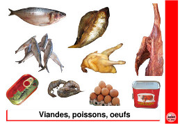 Viande, poisson, oeufs